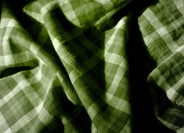 Zielony Tkanina Tekstura Tło — Zdjęcie stockowe