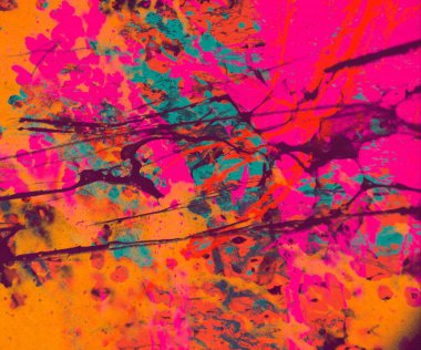 Metin için yeri olan boya lekeleriyle soyut arkaplan  