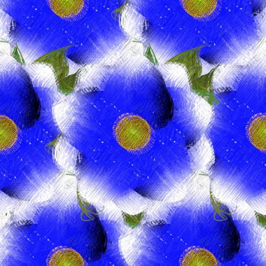 Arka planda çiçekler olan kusursuz desen