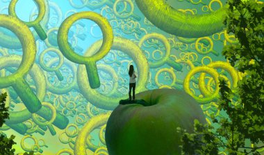 alan ile soyut yeşil arka plan