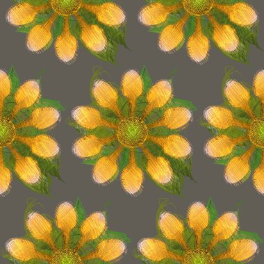 Arka planda çiçekler olan kusursuz desen