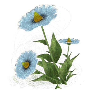 çiçekler ile suluboya çiçek