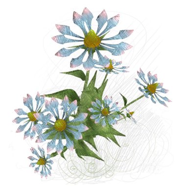 beyaz zemin üzerine suluboya çiçek