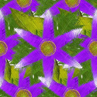 Arka planda çiçekler olan kusursuz desen