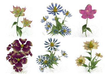 Çiçeklerle kusursuz desen