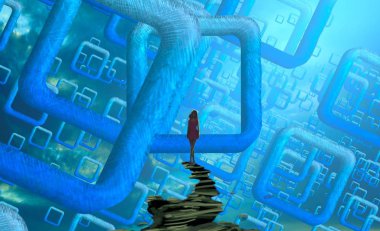 metin için alanı olan soyut kavramsal yaratıcı arkaplan 