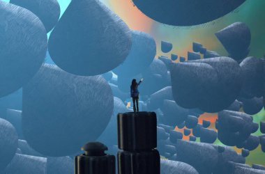 Şehrin 3d görünümü