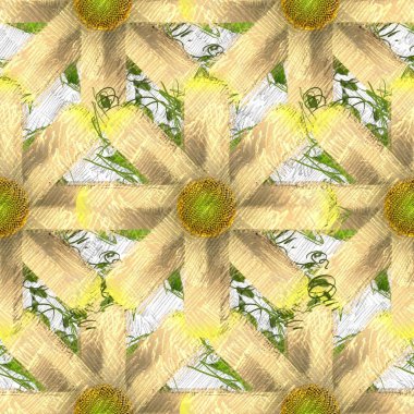 Arka planda çiçekler olan kusursuz desen