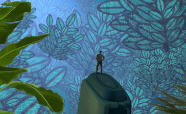 arka planda yeşil ağaç