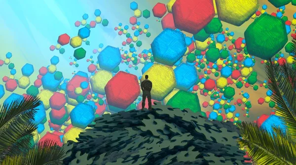 Balonlar ile Noel arka plan