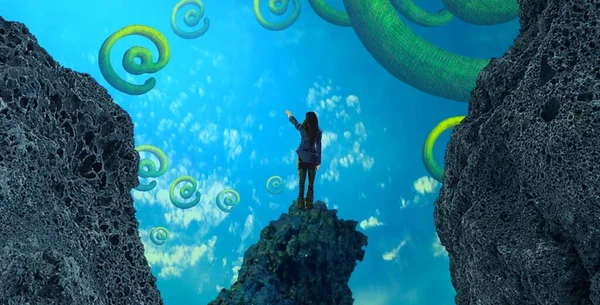 Siyah arka planda Noel ağacı