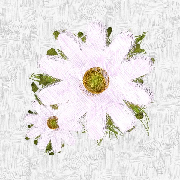 Messy Grungy Flowers Shabby Background — Stock Photo, Image