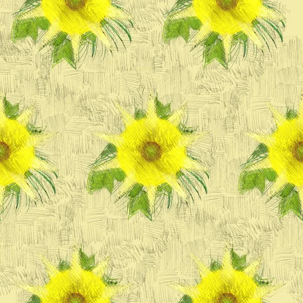 Nahtloses Muster Mit Blumen Auf Hintergrund — Stockfoto