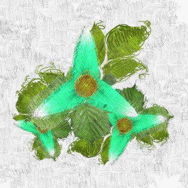 Eskipli arka planda dağınık grungy çiçekler