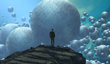 Beyaz ve mavi gökyüzü