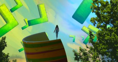 Yeşil yapraklı Noel ağacı