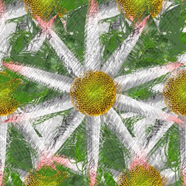 Arka planda çiçekler olan kusursuz desen