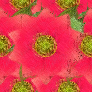 Arka planda çiçekler olan kusursuz desen