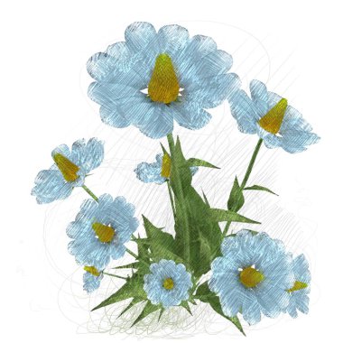 Çiçeklerin vektör illüstrasyonu