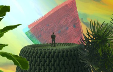 güzel tropikal yeşil ağaç