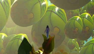 Sarı ve yeşil yapraklar