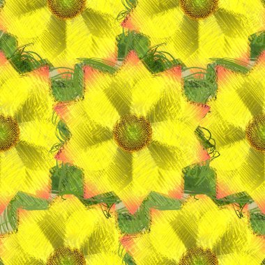 Arka planda çiçekler olan kusursuz desen