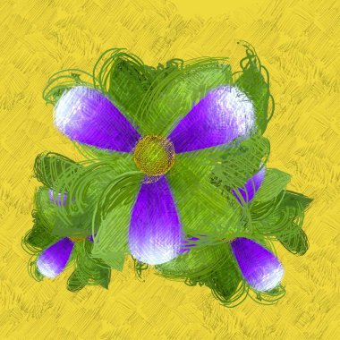 Eskipli arka planda dağınık grungy çiçekler