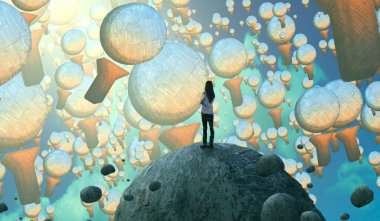 mantar ile noel arka plan