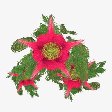 Eskipli arka planda dağınık grungy çiçekler