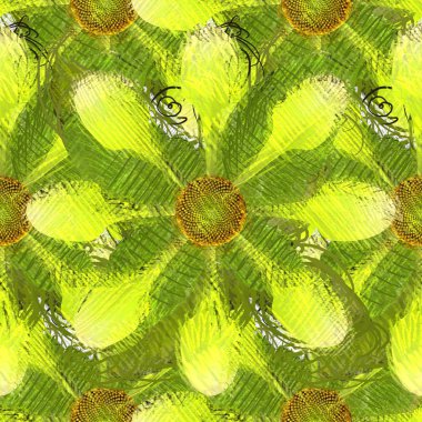 Arka planda çiçekler olan kusursuz desen