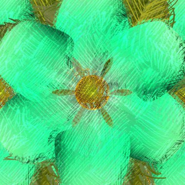 Arka planda çiçekler olan kusursuz desen