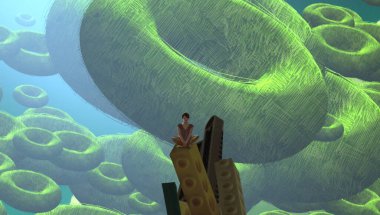 yeşil soyut illüstrasyon