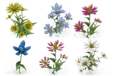 Çiçeklerle kusursuz desen