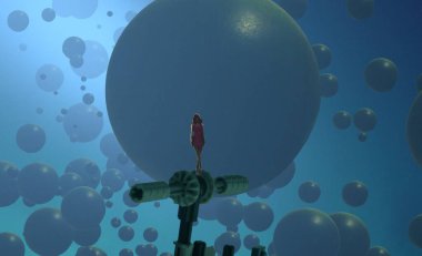 Balonlarla soyut arkaplan