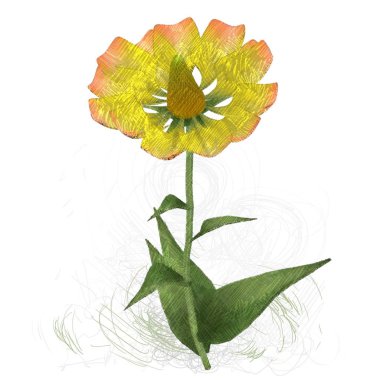 Beyaz arka planda izole çiçek