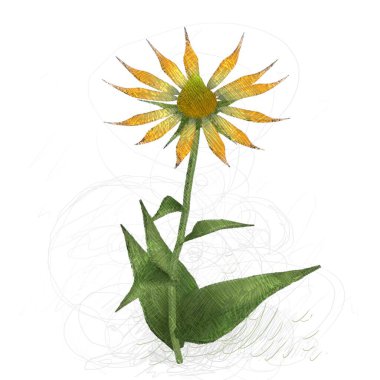 beyaz arkaplanda izole edilmiş çiçek