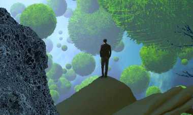 bir ağaç üzerinde yeşil ağaçlar