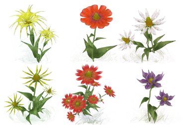 Çiçeklerle kusursuz desen