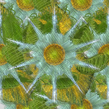 Arka planda çiçekler olan kusursuz desen