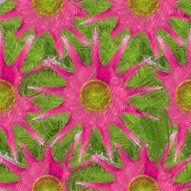 Arka planda çiçekler olan kusursuz desen