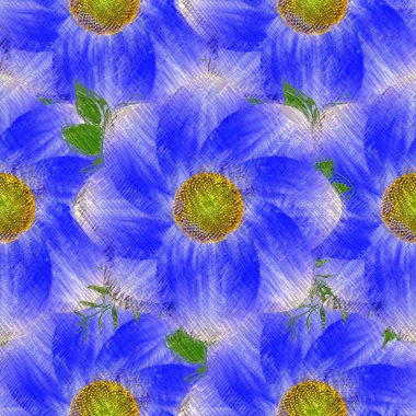 Arka planda çiçekler olan kusursuz desen