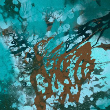 Metin için yeri olan boya lekeleriyle soyut arkaplan     