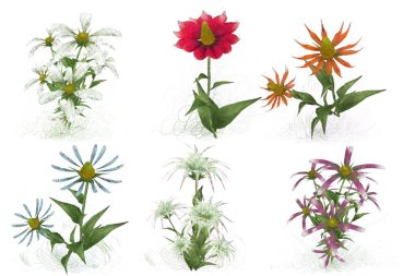 Çiçeklerle kusursuz desen