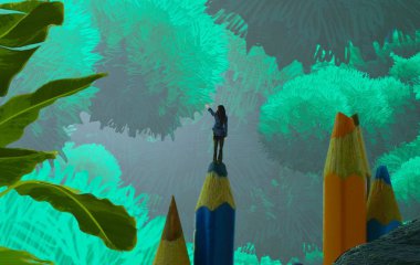 sonbahar ve mavi arkaplan