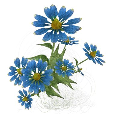 Renkli çiçek doku arka plan 