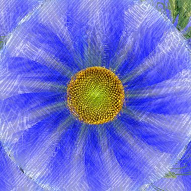 Dağınık tarzda çiçek çizim, grungy arka plan.