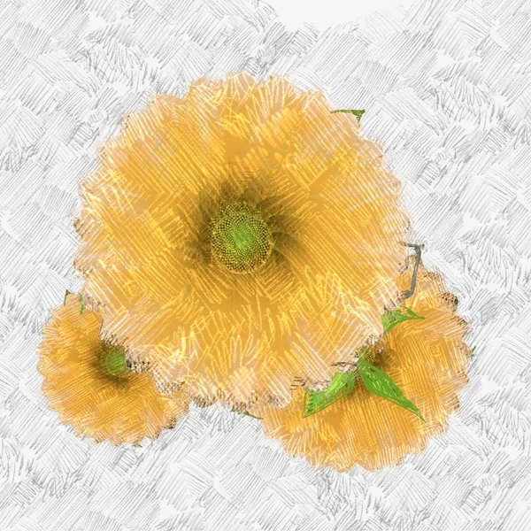 Ακατάστατα Λουλούδια Άθλιο Φόντο — Φωτογραφία Αρχείου