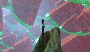 bahçede renkli balık