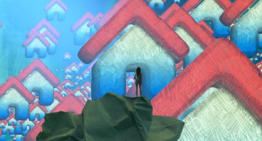 ahşap çerçeveli soyut arka plan