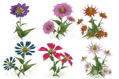 Çiçeklerle kusursuz desen